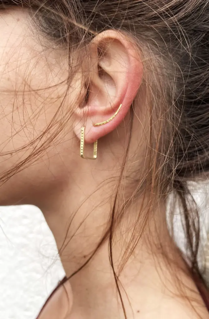 Boucle clip martelé et réversible taohé