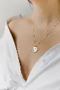 Collier médaillon martelé