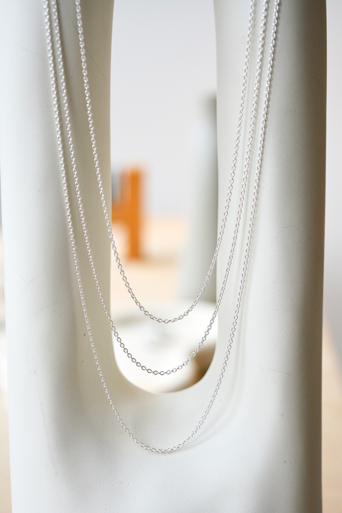 Collier chaîne simple | AG 925 - Plaqué or 18k - Or 18k