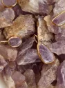 Pendentif Améthyste d'Auvergne | AG925 - Plaqué or 18k